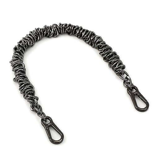 Yichain Unique Metal Bag Chains Purse Handles Shoulder Strap Replacement Accessories Charms for Handbags(Black 16 Inch) - Image 1