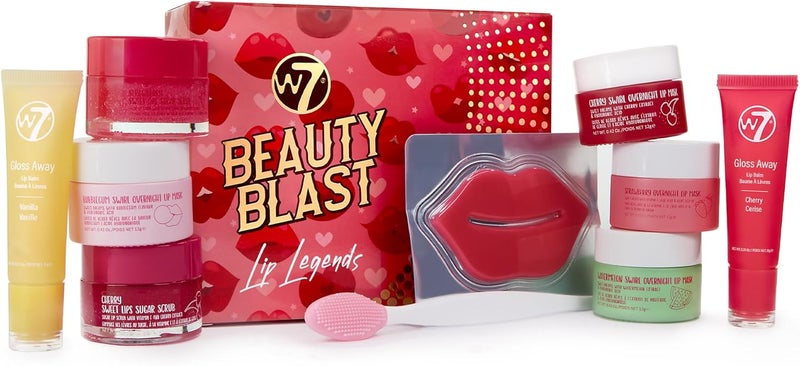 W7 Beauty Blast Lip Legends Sweet Dreams Gift Set Lip Masks Scrubs Balms and More Exclusive W7 Sweet Dreams Flavours Included