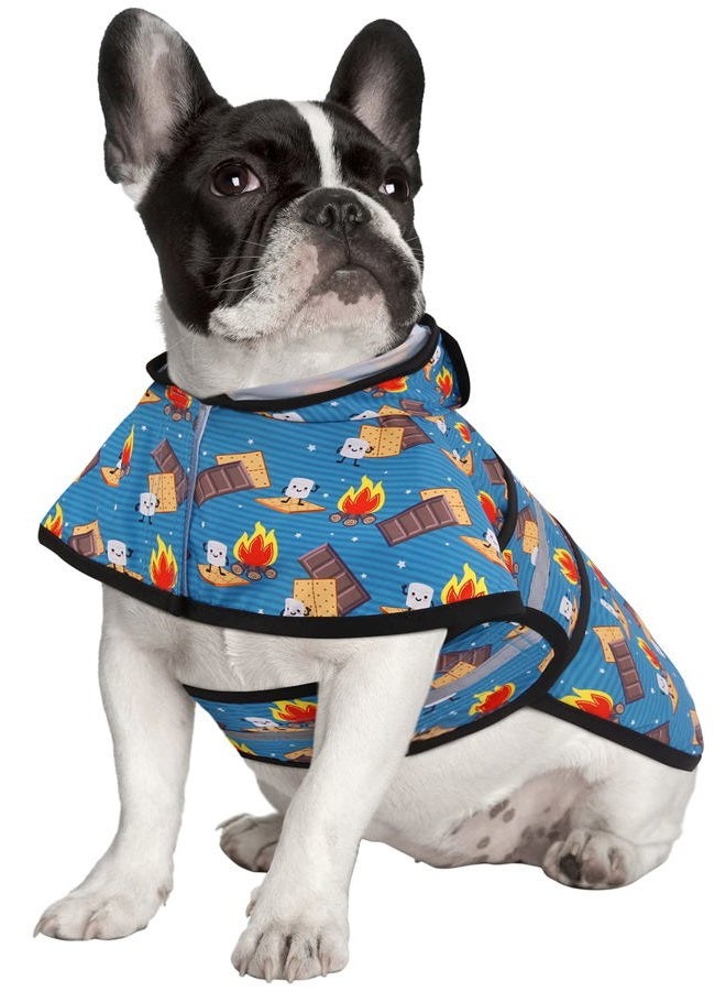 HDE Dog Raincoat Hooded Slicker Poncho for Small to X-Large Dogs and Puppies Happy Camper - M - Image 2