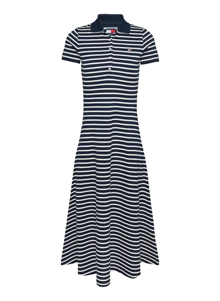 تومي جينز Striped Polo Dress