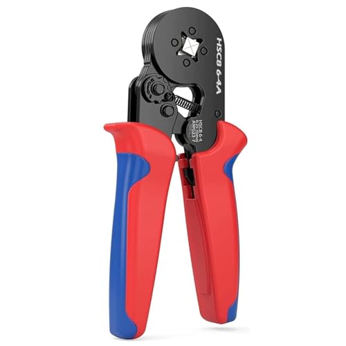 XIKKART Ferrule Ratchet Crimping Tool | Professional Self-Adjusting Wire Crimper 0.25-10mm² | Insulated Cord End Terminal Pliers for Electrical Cable Connectors (Multicolor) - Image 1