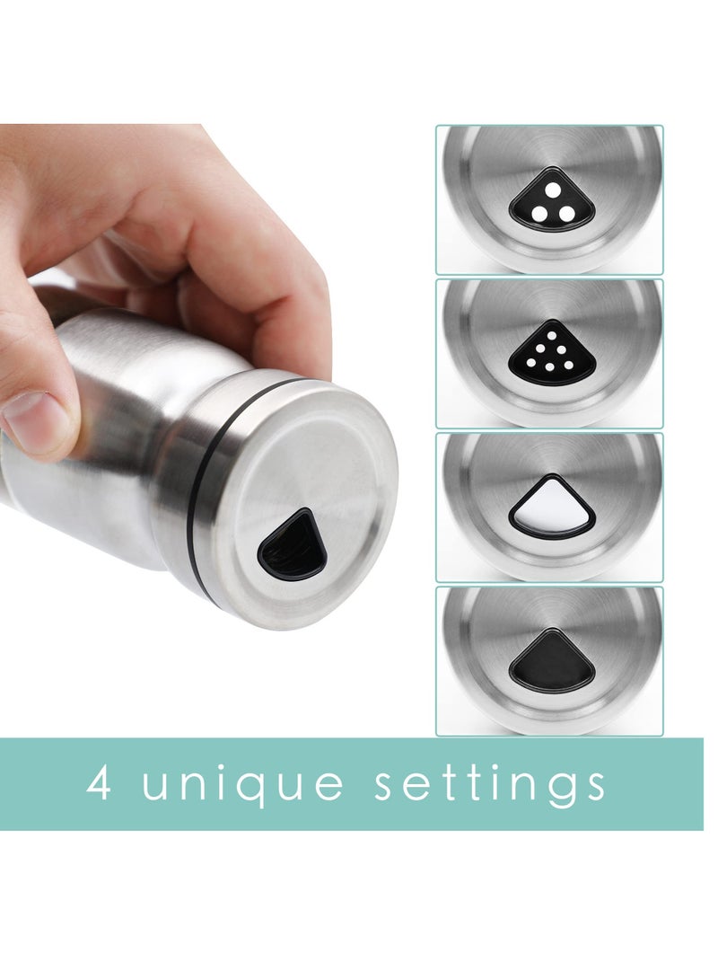SOLARAE 2PCS Salt and Pepper Shakers Set by Premium Salt Shaker with Adjustable Pour Holes-Kosher Salt Shaker with Food Grade Stainless Steel - Image 3
