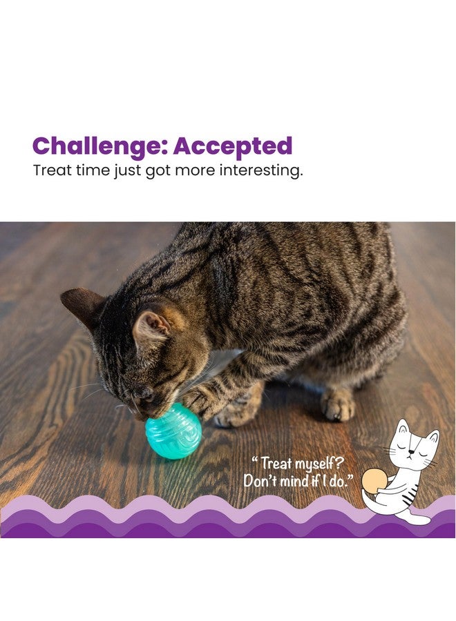 مراحل القطط لعبة قطط تفاعلية على شكل كرة محشوة بالمكافآت من كات ستيجز، لون أخضر - Image 2