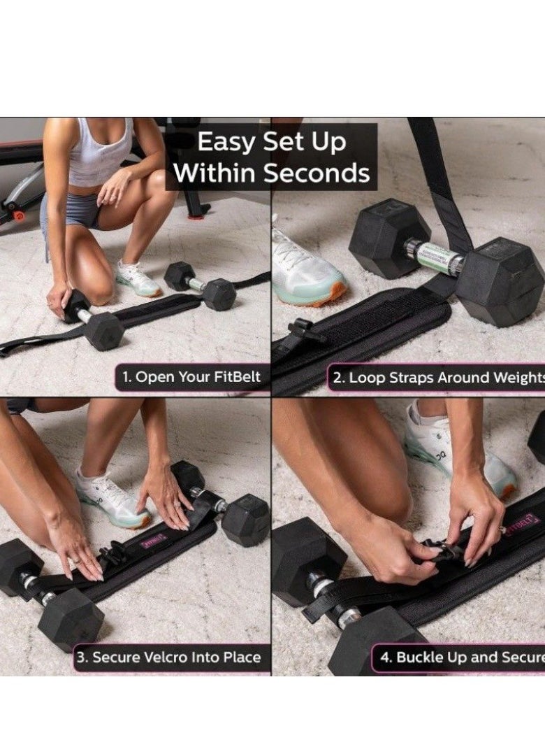 Generic - Hip Thrusting Belt - Lunge, Hip Bridge, Flexion and Glute Workout with any weight - Easy to set up for hip thrusting with dumbbells, Reinforced Lightweight Dumbbell Belt for home gyms! - Image 1
