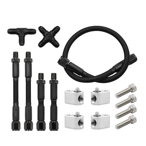 WnSEu LS Cylinder Head Coolant Steam 4 Port Crossover Hose Kit Compatible with all GM LS series engines - Image 3