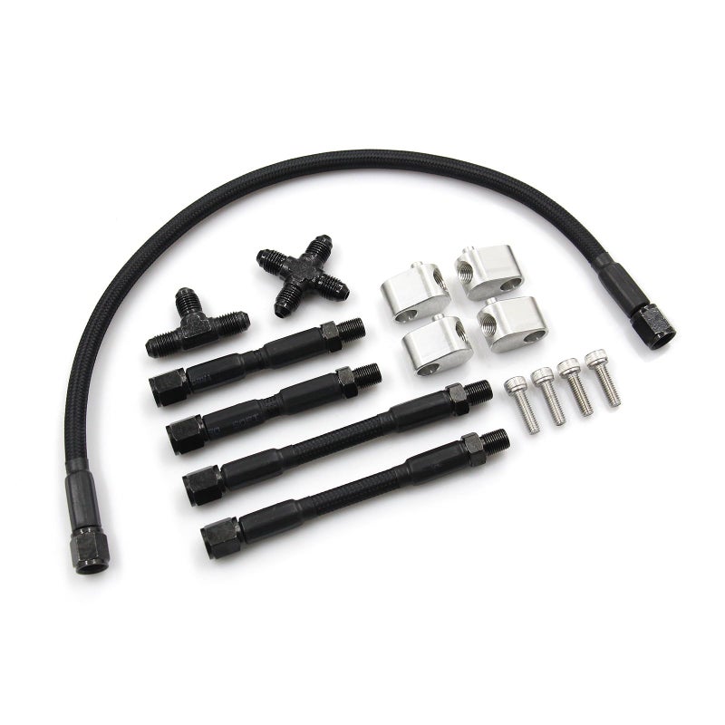 WnSEu LS Cylinder Head Coolant Steam 4 Port Crossover Hose Kit Compatible with all GM LS series engines - Image 2