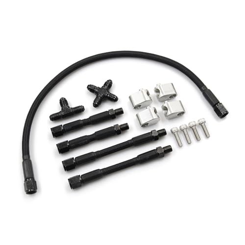 WnSEu LS Cylinder Head Coolant Steam 4 Port Crossover Hose Kit Compatible with all GM LS series engines - Image 1