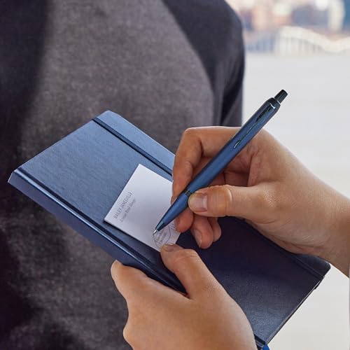 Parker IM Monochrome Ballpoint Pen Blue Ink Blue Finish and Trims Medium Point Gift Box - Image 3