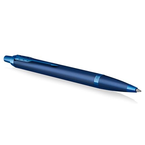 Parker IM Monochrome Ballpoint Pen Blue Ink Blue Finish and Trims Medium Point Gift Box - Image 1