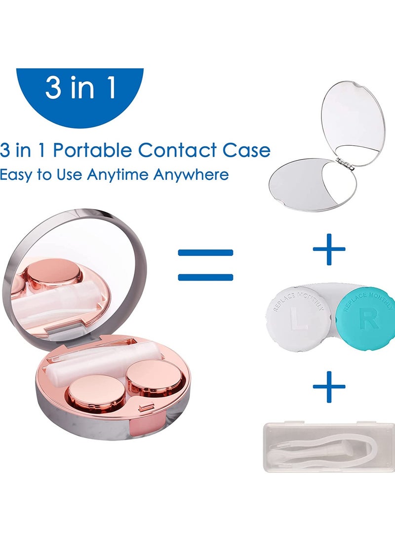 Barakah Contact Lens Case, Contact Lens Travel Kit with Cleaner Washer, Portable Contact Box with Mirror, Contact Lens Travel Case, Portable Contact Lens Container Soak Storage Kit for Travel Home 2 PCS - Image 4