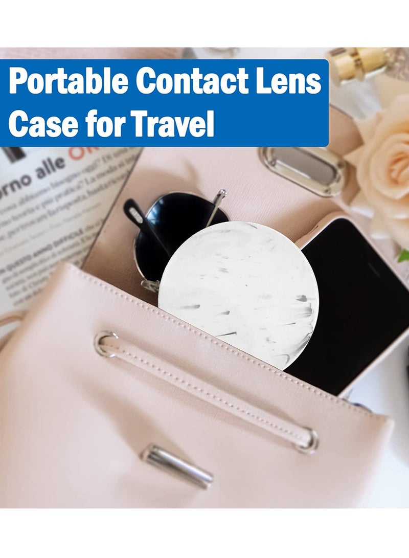 Barakah Contact Lens Case, Contact Lens Travel Kit with Cleaner Washer, Portable Contact Box with Mirror, Contact Lens Travel Case, Portable Contact Lens Container Soak Storage Kit for Travel Home 2 PCS - Image 3