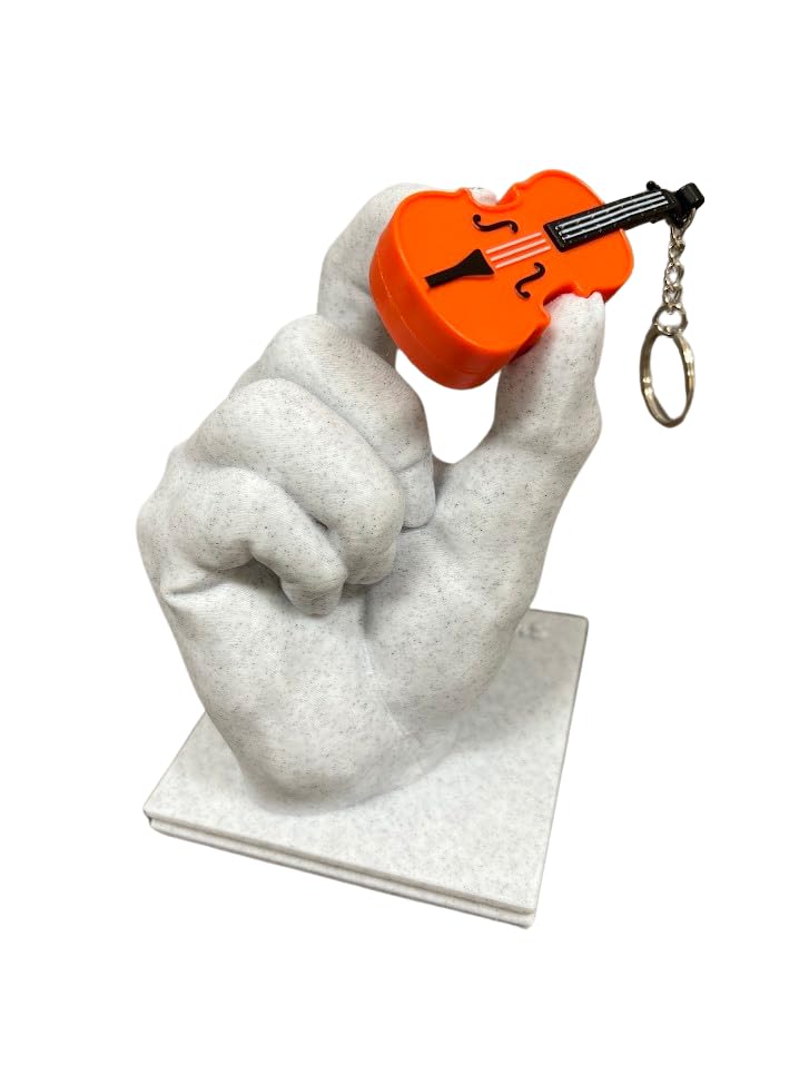 MunnyGrubbers Original Worlds Smallest Violin Toy Keychain With Playable Sad Music Mini Tiny Violin Keychain with Sound Meme Novelty Funny Joke Gift WSVWithHand - Image 1