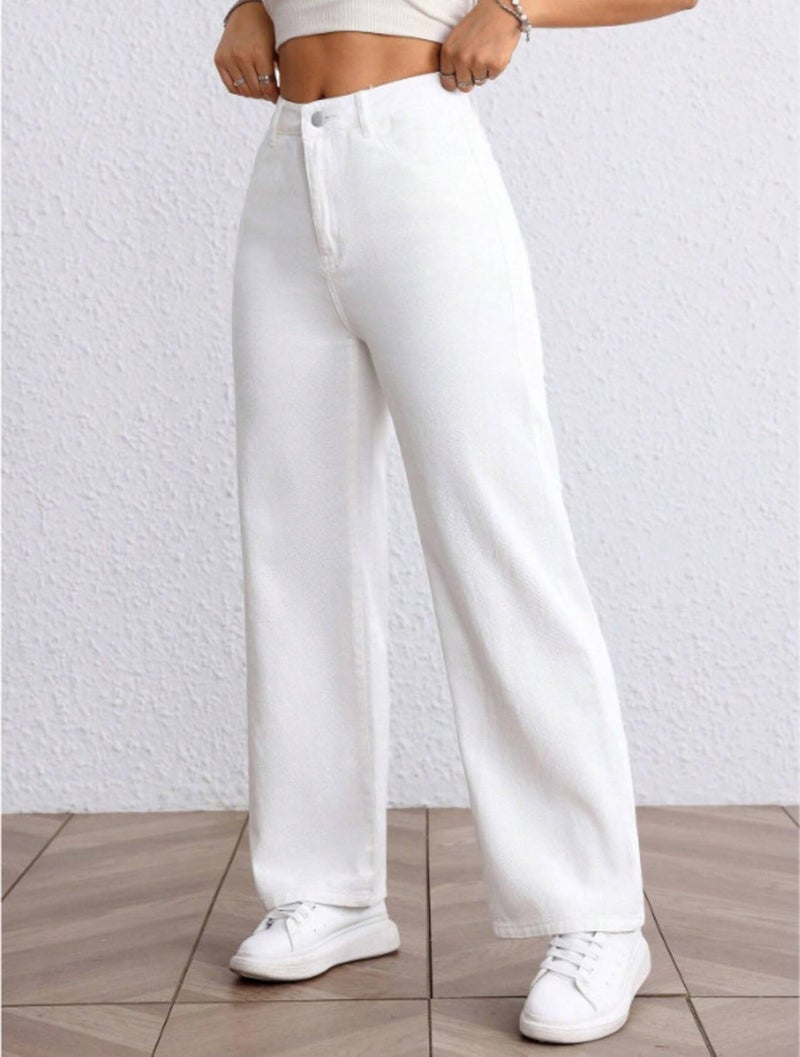 Ben Martin Baggy Jeans for Women || Women,s Loose Jean Pants || Oversized Jean's for Women's || Wide Leg Jean,s for Woman || Casual Jins for Woman's || Loose Jin Pant for Woman,s White 02-30 - Image 4