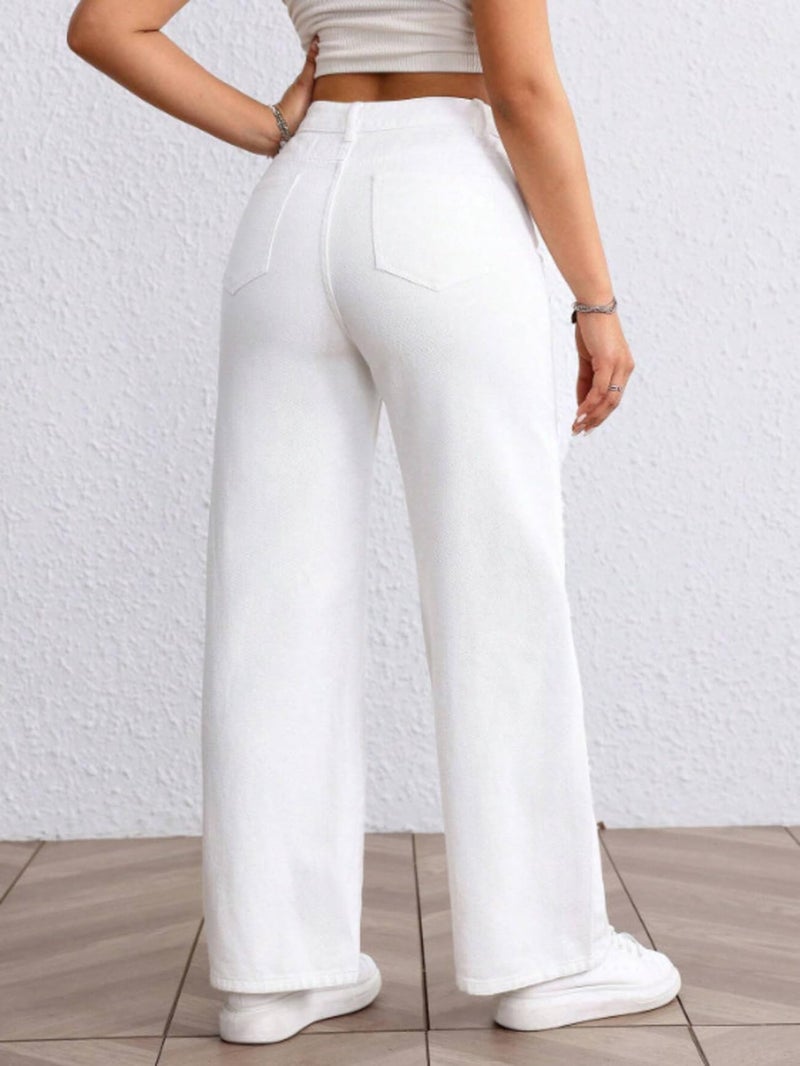 Ben Martin Baggy Jeans for Women || Women,s Loose Jean Pants || Oversized Jean's for Women's || Wide Leg Jean,s for Woman || Casual Jins for Woman's || Loose Jin Pant for Woman,s White 02-30 - Image 2