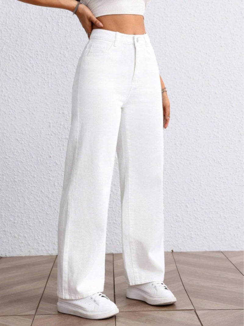 Ben Martin Baggy Jeans for Women || Women,s Loose Jean Pants || Oversized Jean's for Women's || Wide Leg Jean,s for Woman || Casual Jins for Woman's || Loose Jin Pant for Woman,s White 02-30 - Image 3