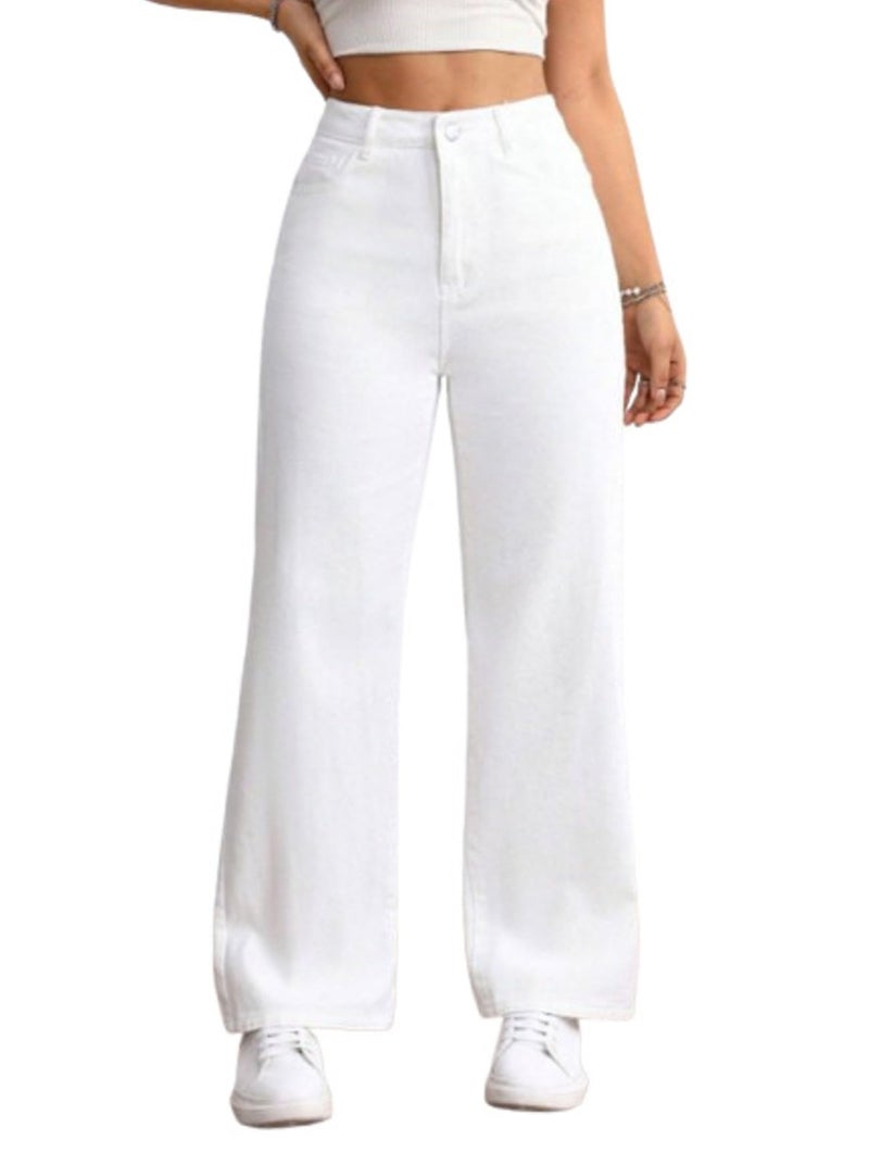 Ben Martin Baggy Jeans for Women || Women,s Loose Jean Pants || Oversized Jean's for Women's || Wide Leg Jean,s for Woman || Casual Jins for Woman's || Loose Jin Pant for Woman,s White 02-30 - Image 1