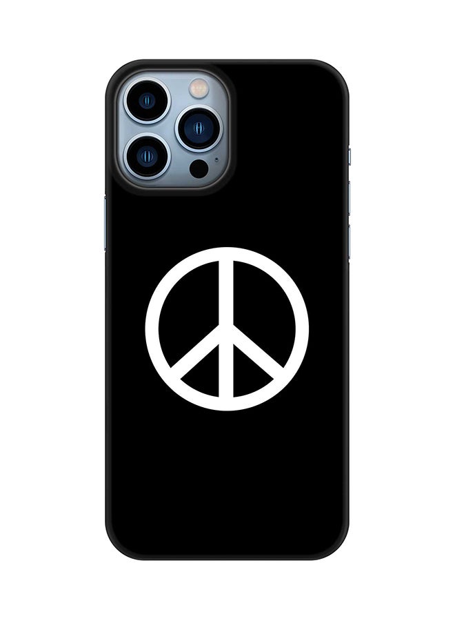 Stylizedd Case for iPhone 15 Pro Max Slim Snap Classic Series Mobile Cover Hard PC Shield Matte Finish Phone CasePrint - Peace Sign - Image 1