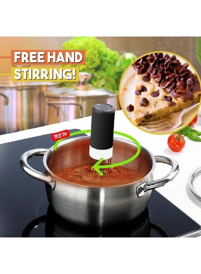 Make preparing perfect sauces, béchamel, and creamy soups completely hands-free and effortless with this innovative Automatic Spider Pan Stirrer. Engineered with a unique self-rotating design and 3 adjustable speeds, it glides smoothly across your pots to prevent burning and clumping. Powered by 4 AA batteries, it runs efficiently for up to 4 hours of continuous stirring. With its highly heat-resistant, easy-to-clean, and food-safe construction, it delivers the ultimate time-saving kitchen assistant for modern cooking. - Image 3