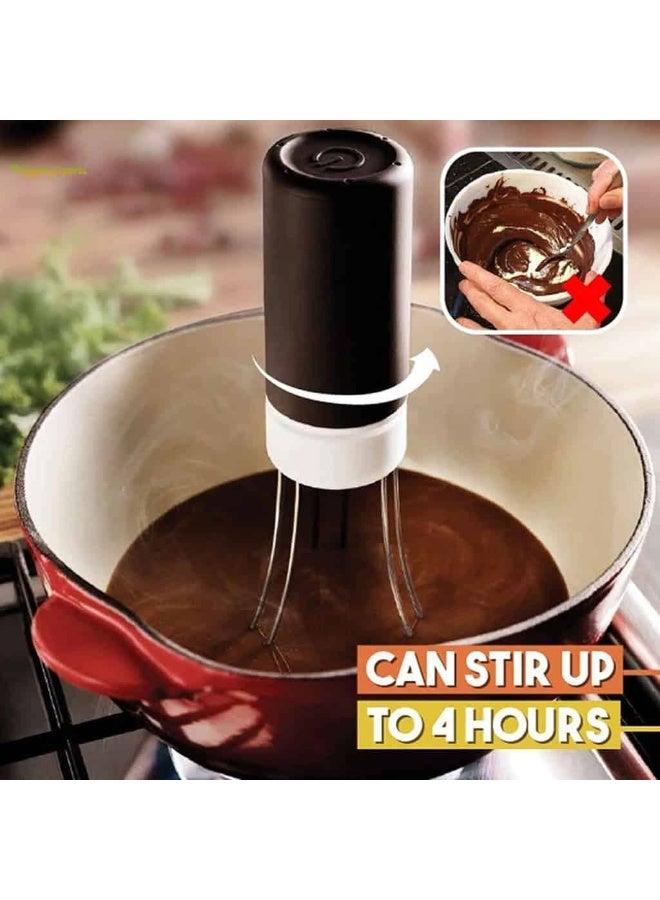 Make preparing perfect sauces, béchamel, and creamy soups completely hands-free and effortless with this innovative Automatic Spider Pan Stirrer. Engineered with a unique self-rotating design and 3 adjustable speeds, it glides smoothly across your pots to prevent burning and clumping. Powered by 4 AA batteries, it runs efficiently for up to 4 hours of continuous stirring. With its highly heat-resistant, easy-to-clean, and food-safe construction, it delivers the ultimate time-saving kitchen assistant for modern cooking. - Image 2
