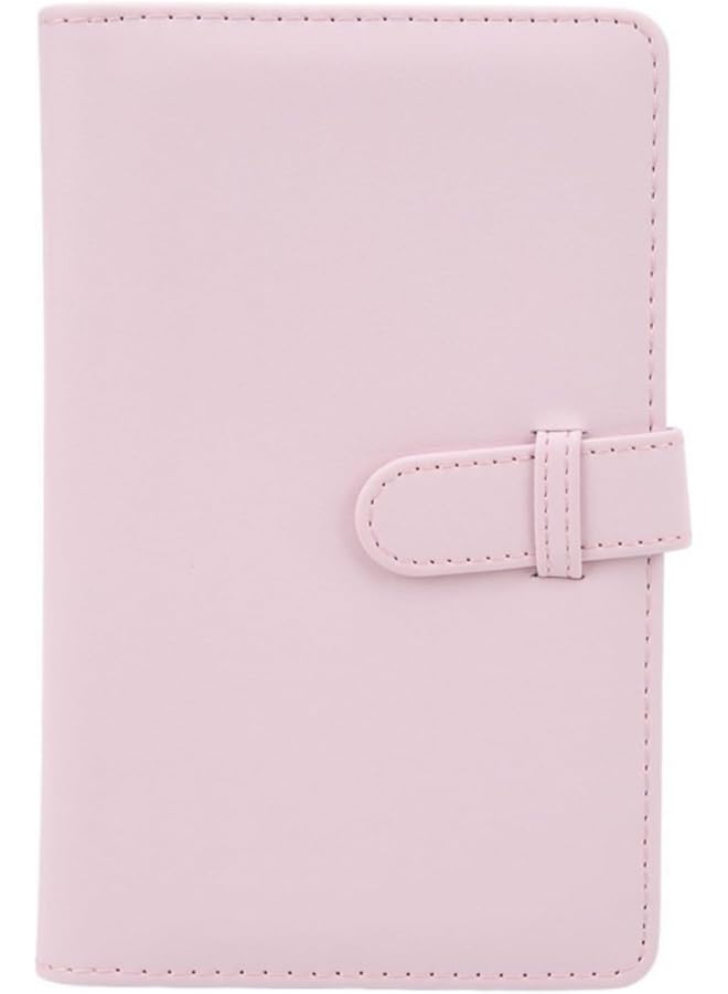 108 Sheets Portable 3inch Photo Album for Fujifilm Instax Mini 12 for Collection Green Pink Ticket Card Collection Book (Pink)