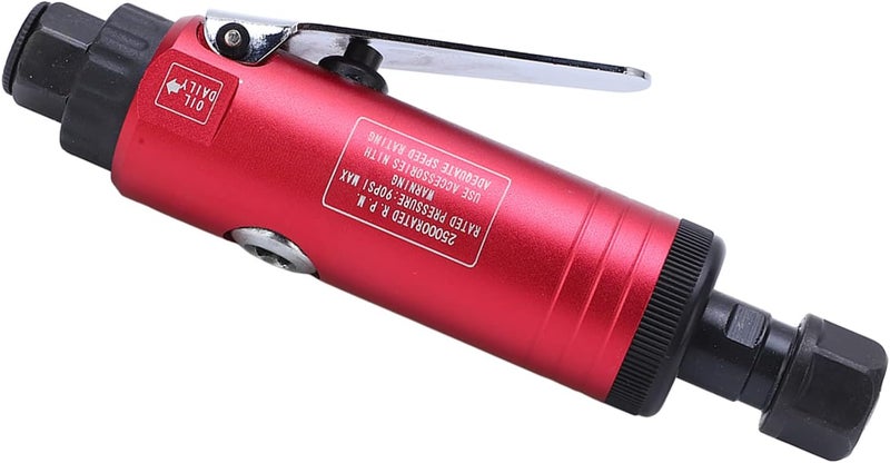 Air Die Grinder 25000rpm 90PSI Straight Pneumatic Die Grinder with 3mm and 6mm Collet, Adjustable Speed for Grinding Polishing Rust Removal in Metal Mold Tire Shoe (US Style) - Image 2