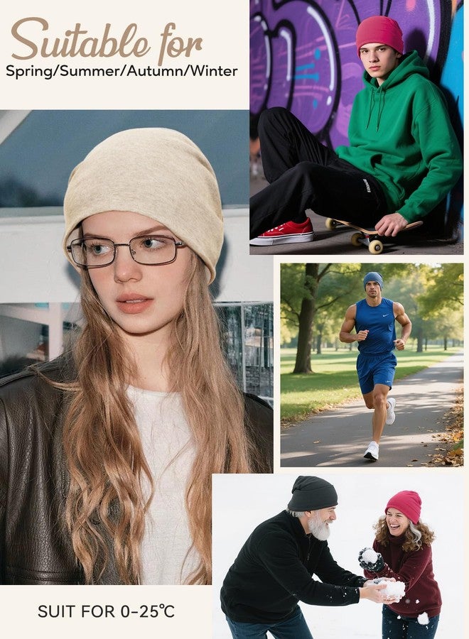 Zando Slouchy Beanie Hats for Women Men - Cotton, Lightweight, Breathable, Cozy Skull Sleep Cap Chemo Headwear - Hip-Pop Daily Wear Sleeping Walking Hiking Halloween Dwarf Cosplay, Black One Size - Image 4