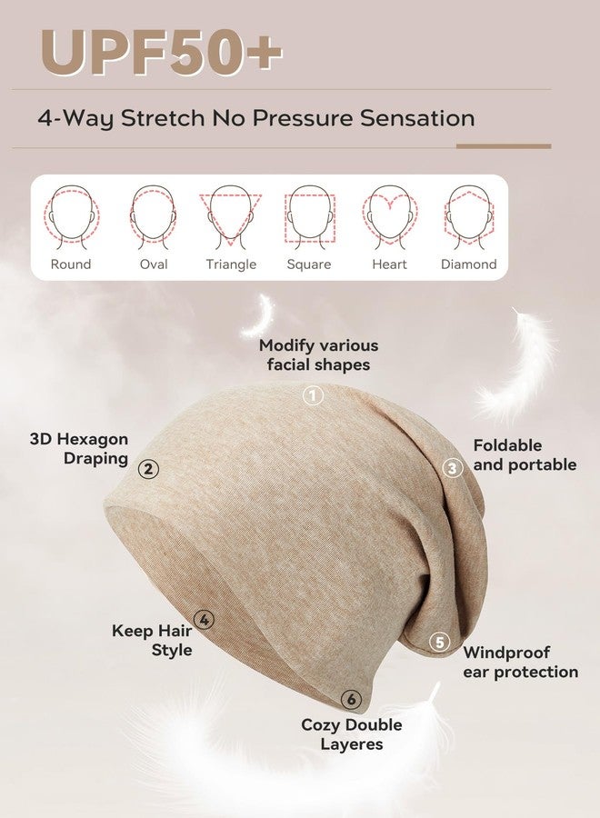 Zando Slouchy Beanie Hats for Women Men - Cotton, Lightweight, Breathable, Cozy Skull Sleep Cap Chemo Headwear - Hip-Pop Daily Wear Sleeping Walking Hiking Halloween Dwarf Cosplay, Black One Size - Image 2