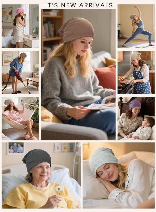 Zando Slouchy Beanie Hats for Women Men - Cotton, Lightweight, Breathable, Cozy Skull Sleep Cap Chemo Headwear - Hip-Pop Daily Wear Sleeping Walking Hiking Halloween Dwarf Cosplay, Black One Size - Image 5