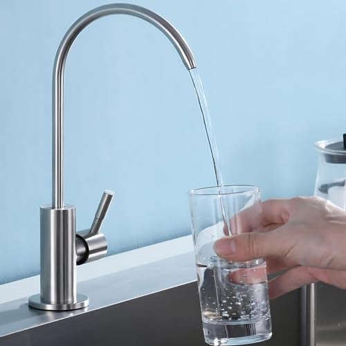RUHE® 304 Grade RO Drinking Water Faucet| Brass Kitchen Sink Faucet for Water Filtration Systems with Chrome Finish| Table Top Water Tap for Under Sink/Counter Water Purifier Set - Image 1