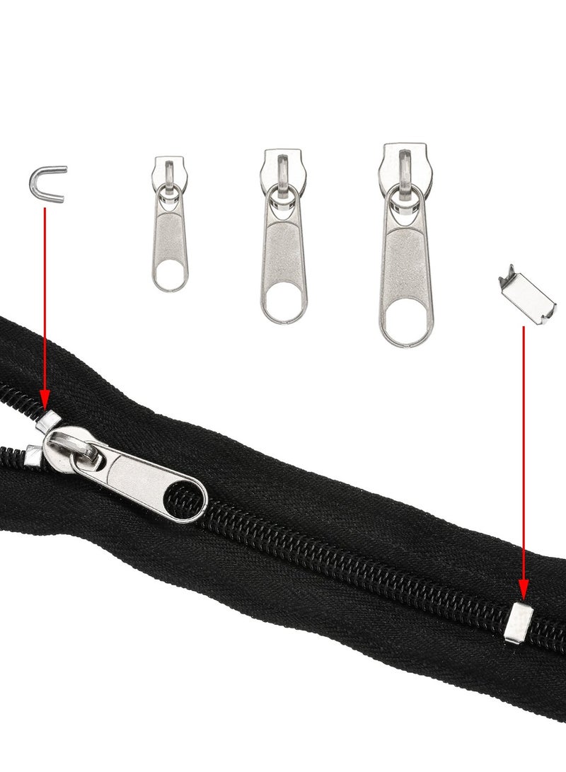 طقم إصلاح سحاب بديل، 85 قطعة من طقم الإنقاذ مع أداة تثبيت السحاب وسحّابات تمديد السحاب للملابس والحقائب والسترات والخيام والأمتعة وحقائب الظهر وحقيبة النوم - Image 2