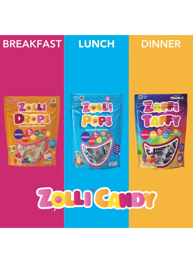 Zollipops Clean Teeth Pops, Anti Cavity Lollipops, Delicious Assorted Flavors, 1 LB Tub - Image 1