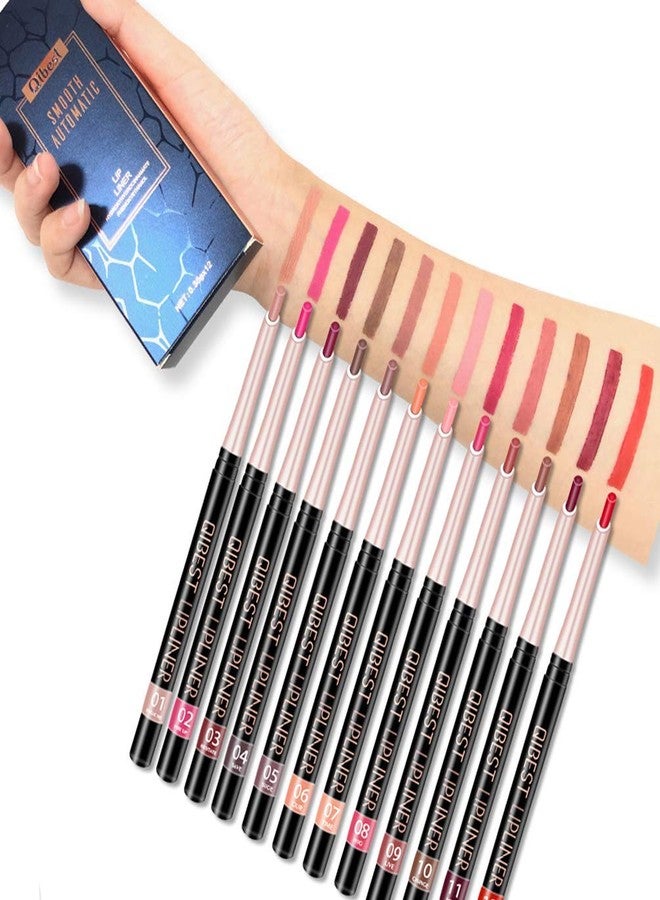 QiBest 12 Colors Lip Liner Pencil Waterproof Non-Marking Matt Velvet Lipstick Pen （12Pcs Lot Set） - Image 3