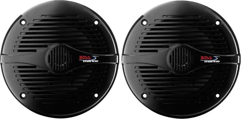 BOSS AUDIO SYSTEMS MR60B 6.5 Inch Marine Speakers - Weatherproof, 200 Watts of Power Per Pair, 100 Watts Each, Full Range, 2 Way, Sold In Pairs - Image 1