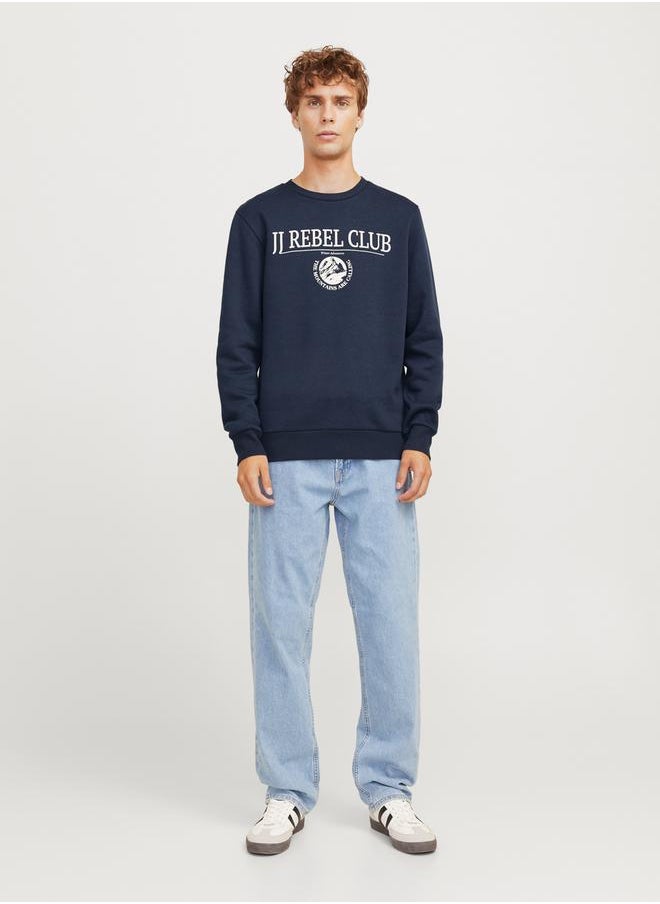 JJ Rebel by Jack & Jones Front Graphic Print Crew Neck Sweatshirt  - Image 5