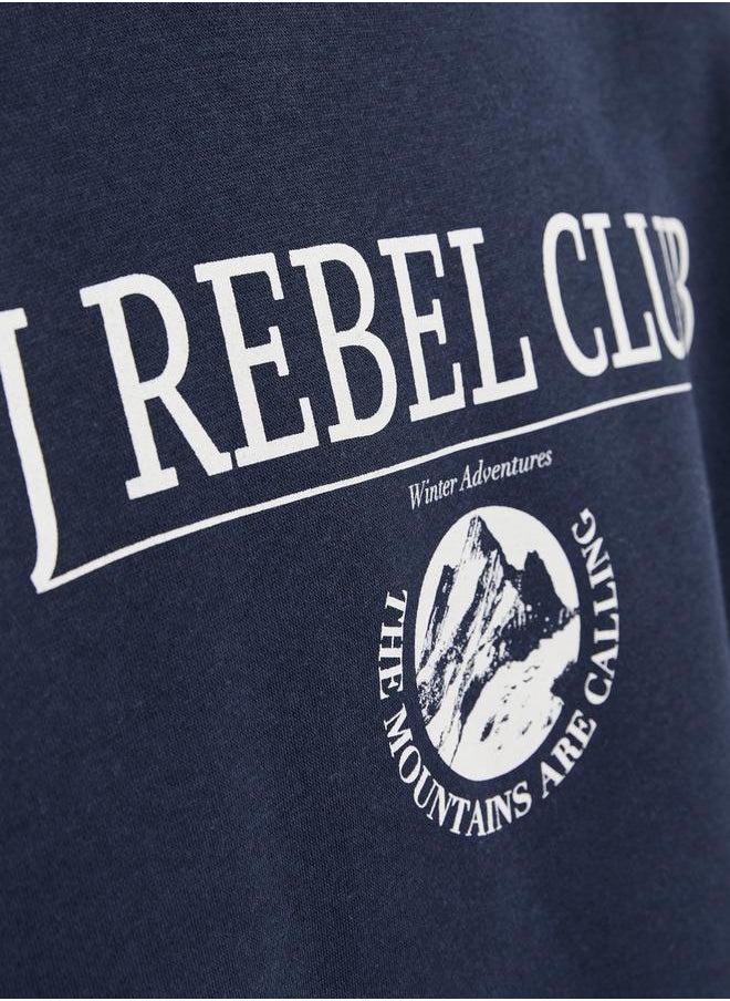 JJ Rebel by Jack & Jones Front Graphic Print Crew Neck Sweatshirt  - Image 2