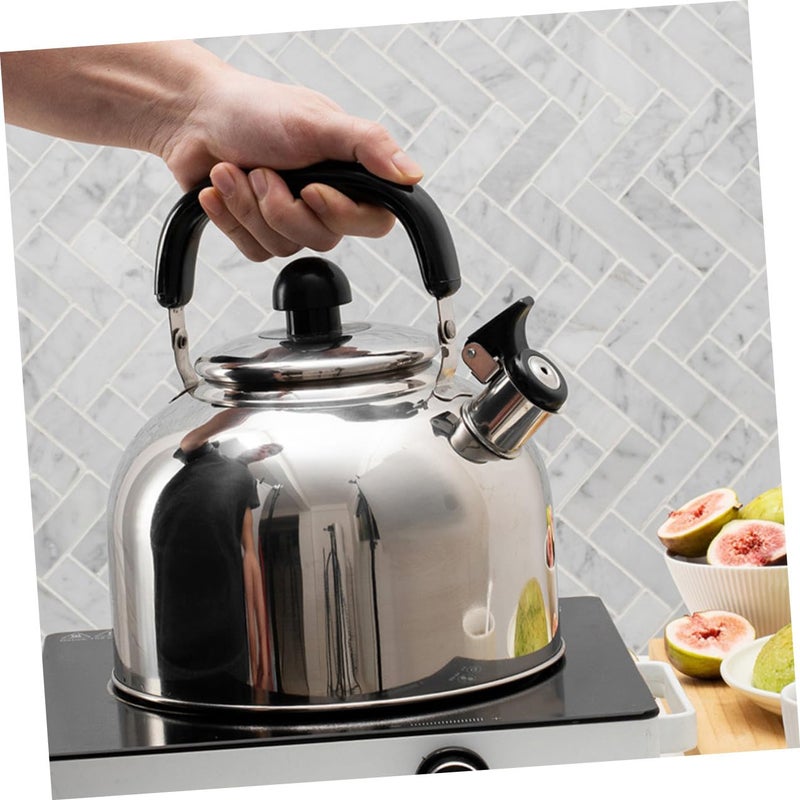 5L Whistling Stainless Steel Stove Kettle Mirror Polished For Gas Induction Cooktop - Image 5