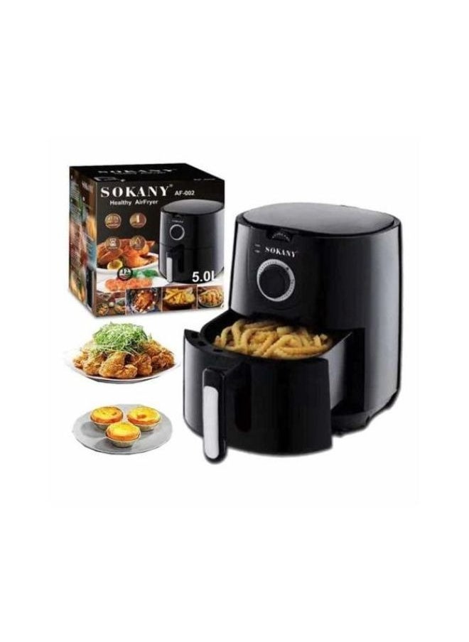 sokany - Sokany Af-002 Air Fryer 5 Liters - Black 5.0 L 1500.0 W AF-002 Black - Image 1