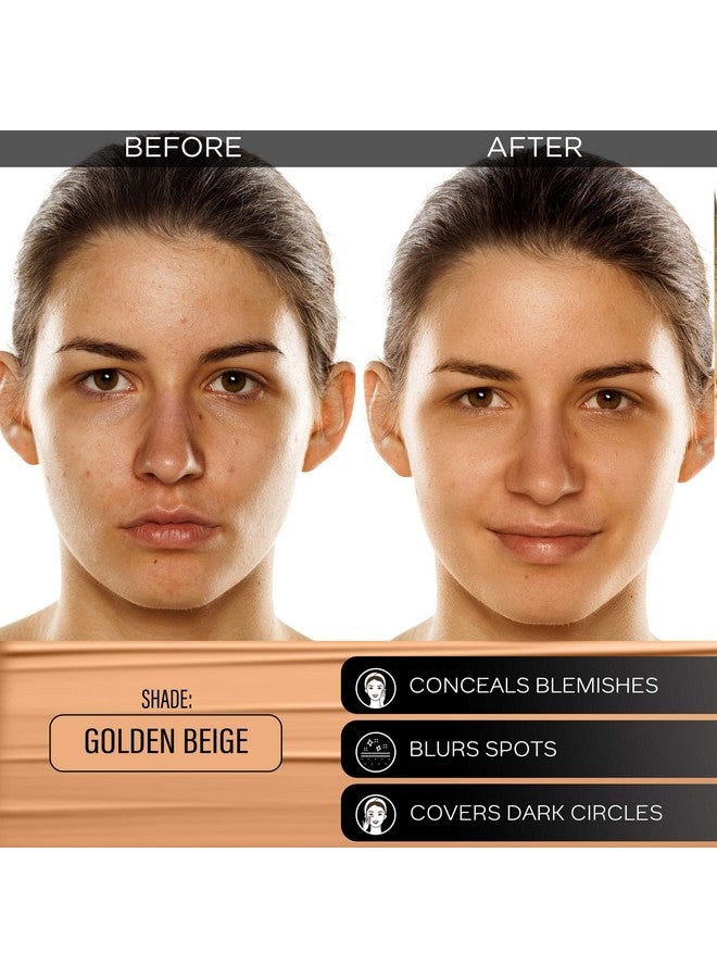 FACESCANADA All Day Hydra Matte Foundation|3-In-1 Foundation + Moisturizer Cream+Spf 30|24 Hr Aloe Hydration&Vitamin C|10Hr Long Wear|Medium To High Buildable Coverage|Golden Beige 032|25Ml,Pack Of 1 - Image 2