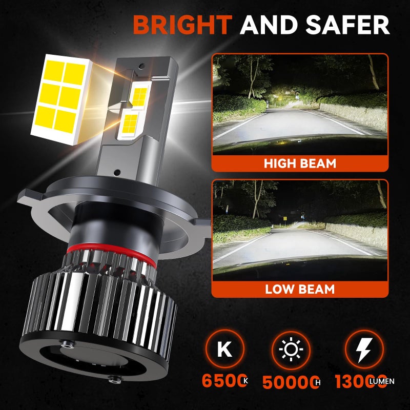 YCLL Compatible with Hon-da CR-V CRV 2007 2008 2009 2010 2011 2012 2013 2014 LED Combo Pack,6500K,500% Brightness,70W,4 Pack - Image 2