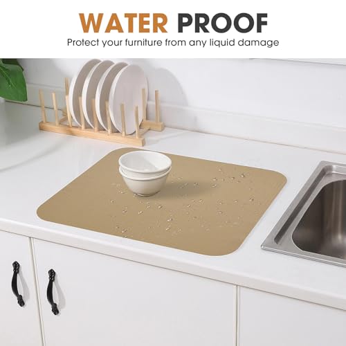 ALIUNI Shelf and Drawer Liner, Kitchen Cabinet Liners Non-Adhesive Non-Slip Waterproof Washable Mats, Protect Dresser Shelves, Beige, 12 in X 10 FT - Image 5