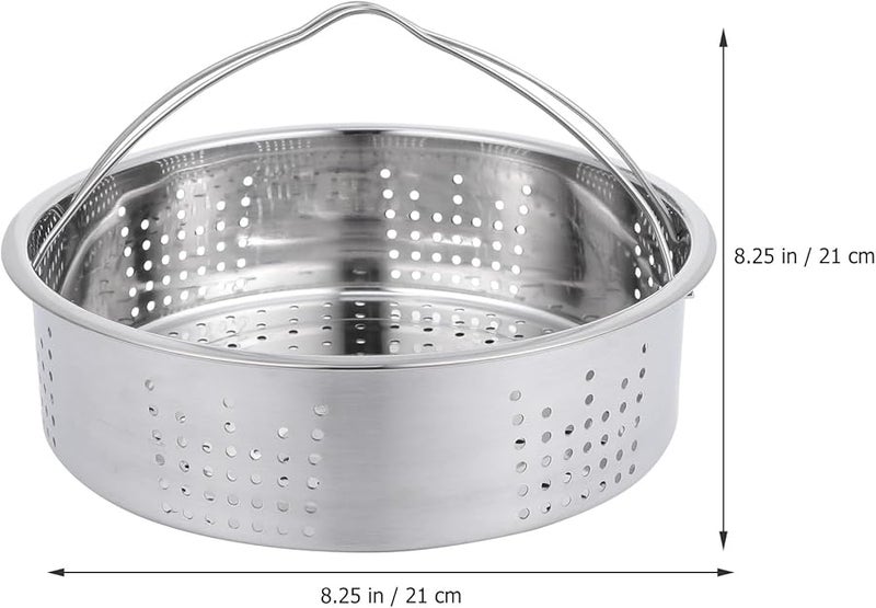 رفوف تبخير من الفولاذ المقاوم للصدأ بمقبضين مصفاة دائرية مقاومة للحرارة - Image 3