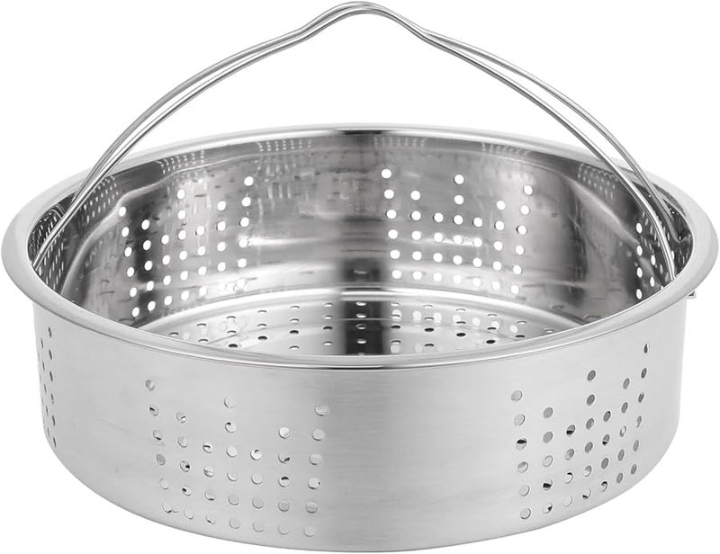 رفوف تبخير من الفولاذ المقاوم للصدأ بمقبضين مصفاة دائرية مقاومة للحرارة - Image 2