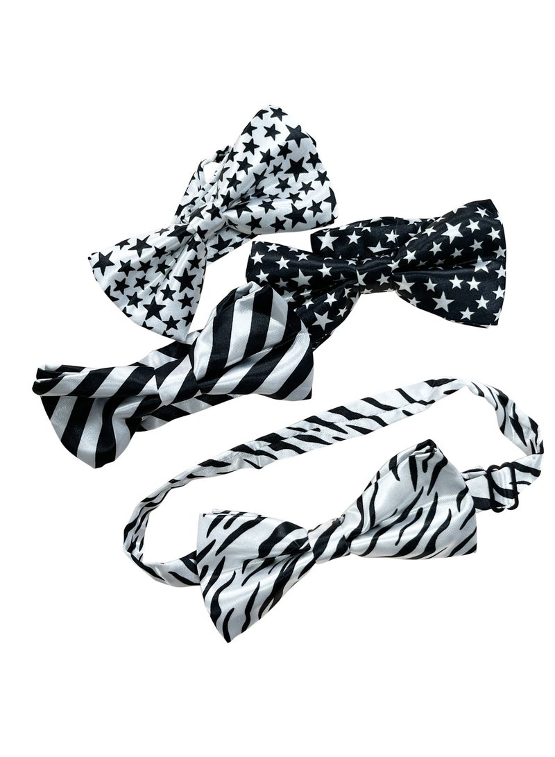 Printed bow tie Colorful black and white bow cartoon adult trendy bow tie show party accessories - Image 3