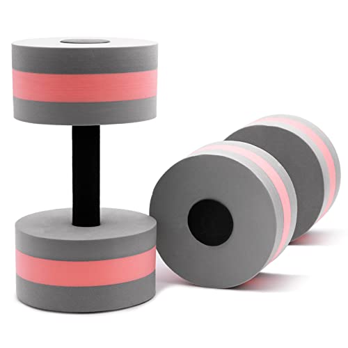 OSMOFUZE Aquatic Exercise Dumbbells – Set of 2 for Water Aerobics Fitness and Pool Exercises Grey - Image 1