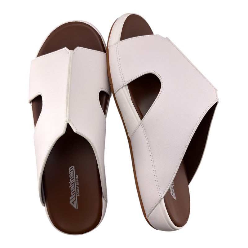 AET A E T Handmade Arabic Sandals For Men | Outdoor Mens Slippers | Everyday Flip Flops Open Toe | Arabic Genuine Leather | New Arabic Design | MultiColor Footbed | Comfortable & LightWeight - Image 2