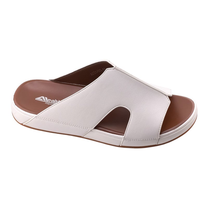 AET A E T Handmade Arabic Sandals For Men | Outdoor Mens Slippers | Everyday Flip Flops Open Toe | Arabic Genuine Leather | New Arabic Design | MultiColor Footbed | Comfortable & LightWeight - Image 1