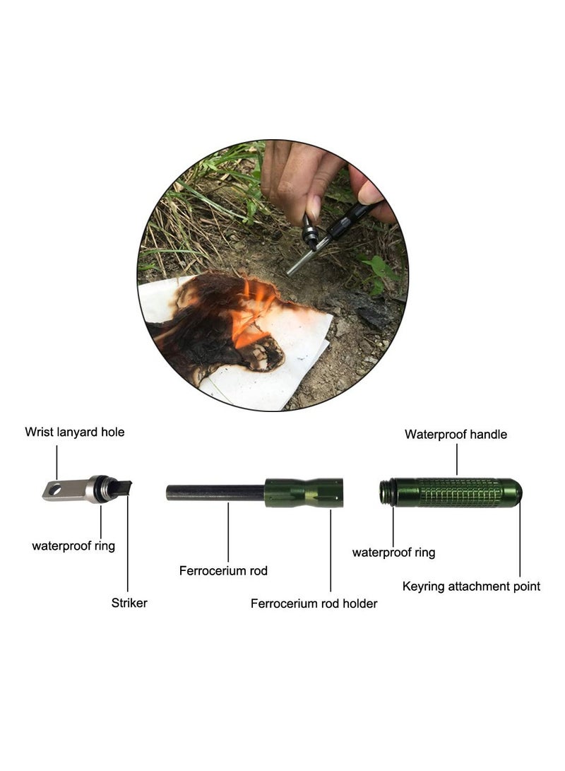 Excefore 3 Pcs Compact Fire Starter Sticks with Scraper Striker Fire Steel Strikes Survival Flint Fire Steel Spark Magnesium Rod for EDC, Emergency Survival Kits, Camping, Hiking, Bush-Craft - Image 2