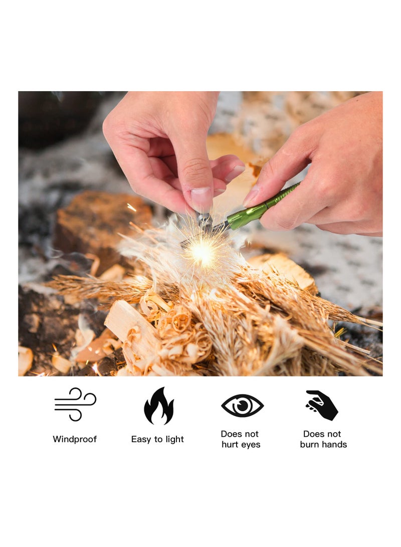 Excefore 3 Pcs Compact Fire Starter Sticks with Scraper Striker Fire Steel Strikes Survival Flint Fire Steel Spark Magnesium Rod for EDC, Emergency Survival Kits, Camping, Hiking, Bush-Craft - Image 4