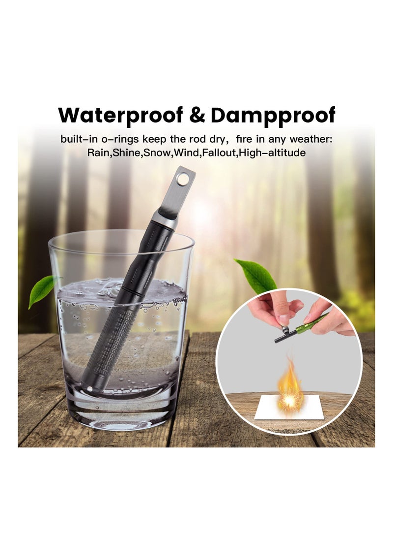 Excefore 3 Pcs Compact Fire Starter Sticks with Scraper Striker Fire Steel Strikes Survival Flint Fire Steel Spark Magnesium Rod for EDC, Emergency Survival Kits, Camping, Hiking, Bush-Craft - Image 3