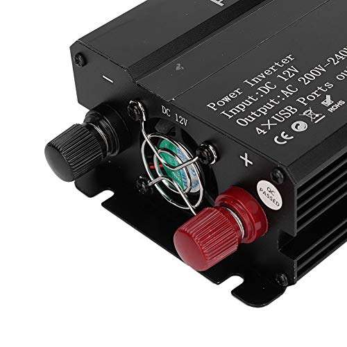 Suuonee Car Power Converter, 4000W DC 12V to AC 220V LCD Display Pure Sine Wave USB Power Inverter Converter - Image 3